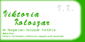 viktoria koloszar business card