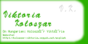 viktoria koloszar business card